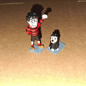 BEANO COMIC *DENNIS MENACE/GNASHER* CAST METAL 2" SCALE FIGURE PAIR HAND PAINTED - Imagen 1 de 3