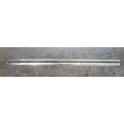 82-88 BMW E28 5-Series Front Door Exterior Chrome Lower Window Trim Pair OEM - Image 1 of 4