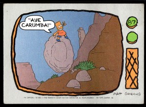 1990 Topps The Simpsons 87 Bart Simpson Aye Carumba Trading Card