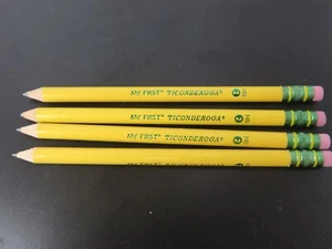 4-Ticonderoga My First Pencil No 2 Pencil with Eraser, Pre Sharpened Pencils - Picture 1 of 9