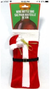 Christmas Wine Bottle Gift Bag Cover Santa Claus Suit and Hat Decoration🎅🏻🎄🍷 - Picture 1 of 6