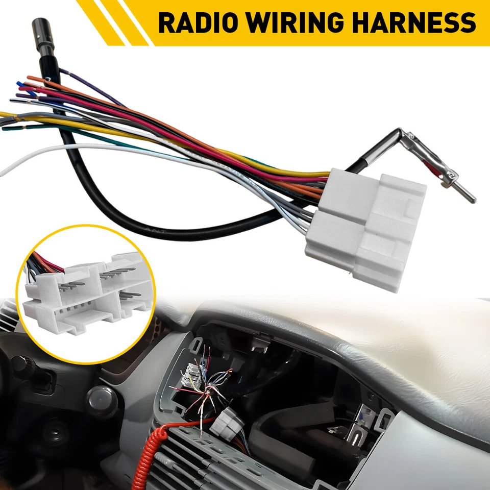 Car Radio Stereo Dash Kit Wire Harness Antenna Adapter For Chevy Silverado 99-02 - Image 1 of 4