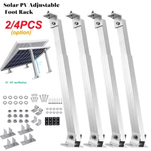 Solar Panel Mounting Brackets ABS Tilt Mount Adjustable Angle Fixing Wall Roof - Picture 1 of 17