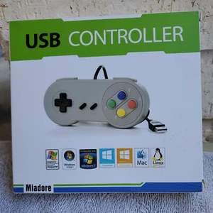 Classic Super Nintendo Color  PC Controller Gamepad New - Picture 1 of 5