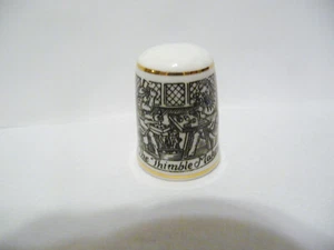 THIMBLE VINTAGE BONE CHINA FENTON "THE THIMBLE MAKERS BY JOST AMMAN CIRCA 1587" - Picture 1 of 5