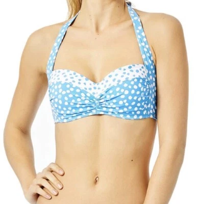 Top de Bikini Lilly Pulitzer Roby Halter Copa Moldeada Zanzíbar Azul Punto Lilly Talla 16 Foto 1 de 4
