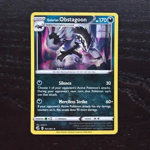 Galarian Obstagoon 161/264 Pokemon Fusion Strike Sword Shield Holo Rare Card NM - Picture 1 of 2