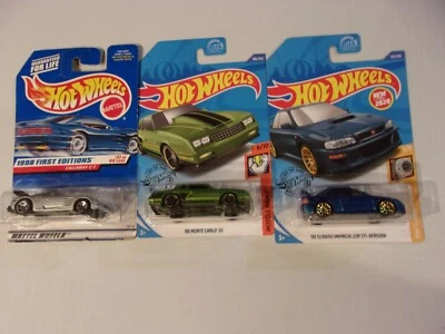 Hot Wheels 1998 Primeiras Edições CALLAWAY C-7 + 86 MONTE CARLO SS + SUBARU IMPREZA - Imagem 1 de 4