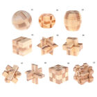 IQ Brain Teaser Kong Ming Lock Wooden Interlocking Burr 3D Puzzles Game Toy B^dm