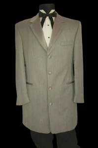 Nice Western Style Perry Ellis Gray 4 Button Dinner Jacket D.J. Coat TUXXMAN - Picture 1 of 1