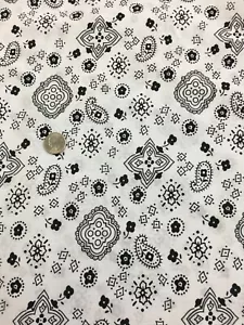 Richlin Fabric ~ Bandanna 60" ~ 65% Poly/35% Cotton ~ White - per half yard - Picture 1 of 1