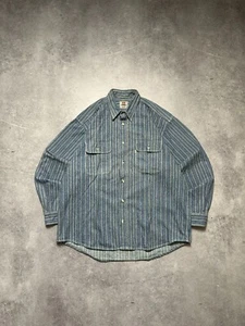 Vintage LEVI'S Striped Button Up Shirt Men's size L USA style retro western - Picture 1 of 7