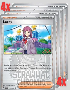 x4 Lacey 39/142 x4 Stellar Crown Pokemon TCG Playset - Picture 1 of 2