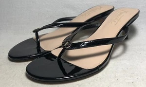Namette Lepore Heel Women's 10M Charm Sandal Flip Flop Slide Black - Picture 1 of 9