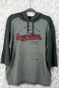 NWT Cleveland Guardians Nike Baseball Hoodie Size Men’s XL New Gray Sweater - Picture 1 of 9