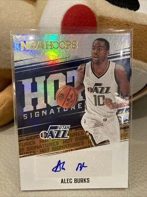 NBA 2017-18 Panini BBall Hoops Hot Signatures Autograph Utah Jazz Alec Burks - Image 1 of 2
