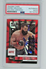 ANDREI ARLOVSKI AUTO #/75 Holo RED laser PSA DNA 2023 Donruss UFC Signed Slab