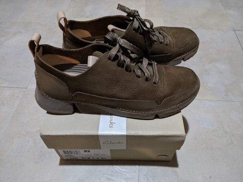 Clarks Tri Spark Khaki Nubuck scarpe comode donna US 8 5