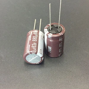 10pcs 680uf 63V680UF 16X26mm Nichicon PW Low Impedance Long Life Capacitor - Picture 1 of 2
