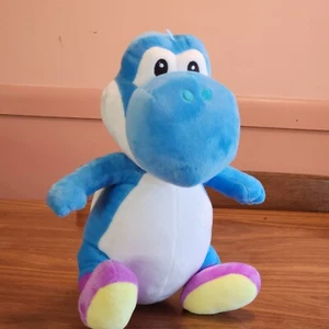 Blue YOSHI Super Mario Plush Nintendo Licensed Toy Goodstuff 2017 Clean 14'' - Picture 1 of 5