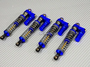 Für Axial SCX10 METAL PiggyBack FEDERUNG STOSSDÄMPFER 120MM BLAU / GUN 4 Stück - Bild 1 von 10