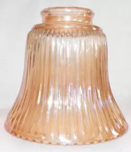 Marigold Carnival Glass Lamp Shade Ribbed Art Deco Table Stand Ceiling #52 - Picture 1 of 6