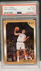 1998-99 Topps Basketball #154 Dirk Nowitzki HOF RC Dallas Mavericks PSA 8 - Bild 1 von 2