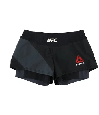 Reebok Womens Octagon Combat Athletic Workout Shorts, Black, 24 - Image 1 of 2