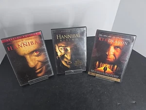 Hannibal Special Edition + Red Dragon Collector’s Edition + Hannibal Rising DVD - Picture 1 of 6