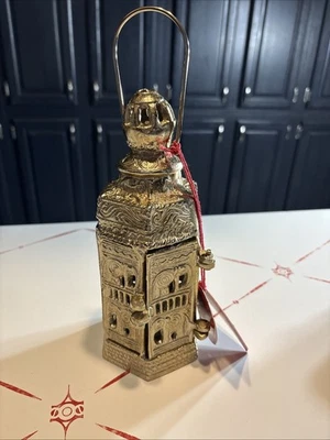 Golden Moroccan Metal Candle Holder Decorative Lantern Lamp Decor 8.5" Gold - Image 1 of 4