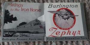 Vintage BURLINGTON ZEPHYR RAILROAD Chicago & Quincy libretto treno brochure - Foto 1 di 4