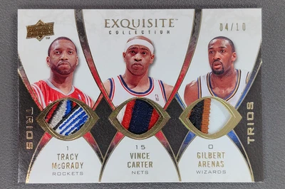 2008 Exquisite Tracy McGrady Vince Carter Gilbert Arenas Trios Triple Patch /10 - Image 1 of 4
