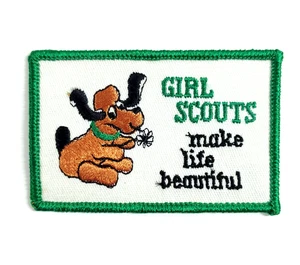 Vintage GSA Pfadfinderinnen Make Life schöner Patch Hundejacke Weste - Bild 1 von 4