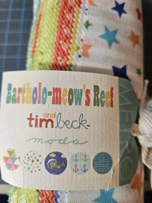 Moda Bartholo-meow's Reef By Tim And Beck 10" Layer Cake/ Stacker, 42 Pieces. - Image 1 of 4