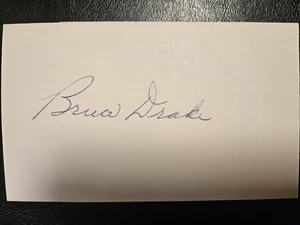 Bruce Drake - Oklahoma - 1929 Basketball All-American SIGNED 3x5 index card - Picture 1 of 3