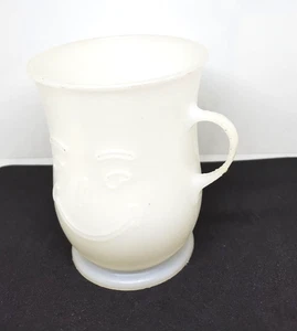 Vintage weiß Kool Aid Mann Kunststoff 8 Oz Becher 1980er Smiley Gesicht - Bild 1 von 7