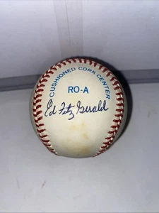 ED FITZGERALD Autographed Official AL Baseball JSA COA - Picture 1 of 7