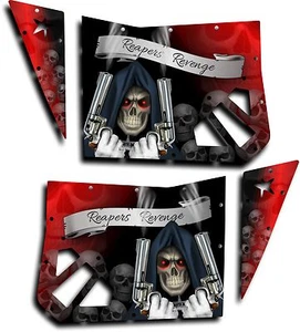 Kit de gráficos de puerta Blingstar Polaris RZR 570, 800, 900 XP RZR S Parca roja - Imagen 1 de 1