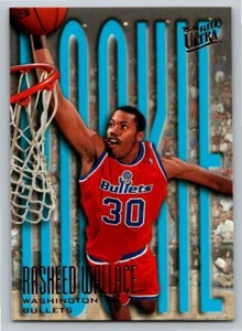 1995 Ultra #295 Rasheed Wallace - Washington Bullets (RC) Basketball Card - Picture 1 of 2