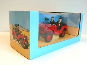 TINTIN AU PAYS DE L'OR NOIR JEEP ROUGE DUPONDT PLASTOY 1/18è BON ÉTAT 1994 - Imagen 1 de 11