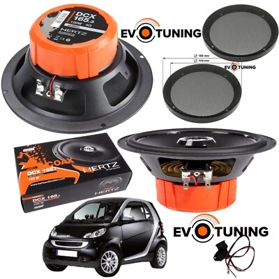 2 Altoparlanti Casse Hertz DCX165.3 Anteriori + Griglie per Smart Fortwo 451 - Immagine 1 di 4