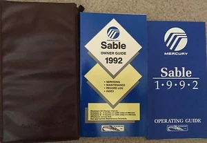 1992 Mercury Sable Owner's Manual OEM with Case Genuine 92 Owners Operator Guide - Picture 1 of 1