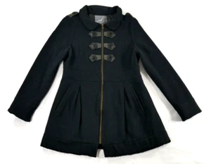 Knitted Dove Black Sweatshirt Jacket Classic Dress Coat Full Zip Women's Large - Picture 1 of 13