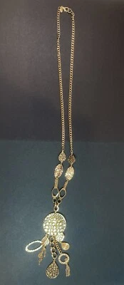 Модное женское золотистое ожерелье-цепочка Laura Ashley с кругами 21 дюйм - Изображение 1 из 4