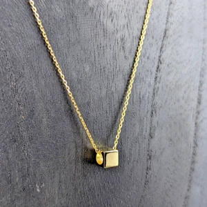 Wundervolles Collier mit Würfel vergoldet - echt Silber | Schmuckstyck - Bild 1 von 7