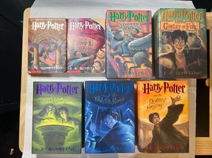 Lot of 7 HARRY POTTER First American Edition Years 1-7 Set - Bild 1 von 18