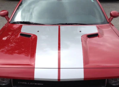 Capucha T Stripe Se adapta a: Dodge Challenger 2008-2013 Calcomanías gráficas 3M Vinly Foto 1 de 4