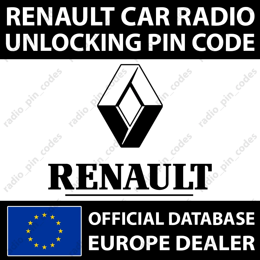 RENAULT RADIO UNLOCKING PIN CODE CAPTUR CLIO KANGOO KOLEOS LAGUNA MODUS ZOE - Bild 1 von 4