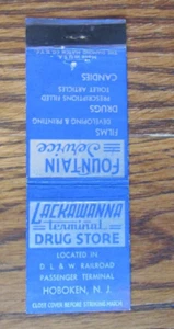 FUNDA DE MATCHBOOK RAILWAY COMPANY: D. L. & W. HOBOKEN DE FERROCARRIL, CUBIERTA DE MATCH NJ -C19 - Imagen 1 de 1