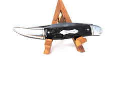 Vintage Colonial 1 Blade Fish Knife Folding Pocket Knife Black Scales